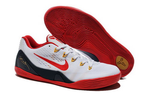 Mens Nike Zoom Kobe 9 Shoes Red White Black Inexpensive